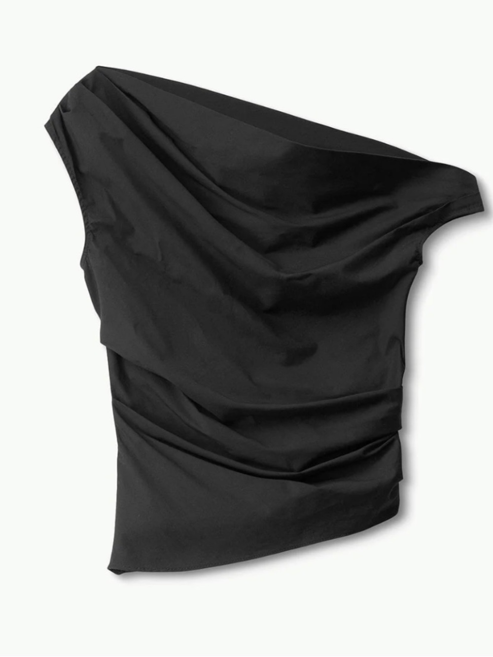 Zara Black One-Shoulder Top